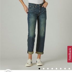 The Mid Rise Boyfriend sits right at the hips with a relaxed leg